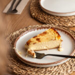 Porción de tarta de queso deliciosa